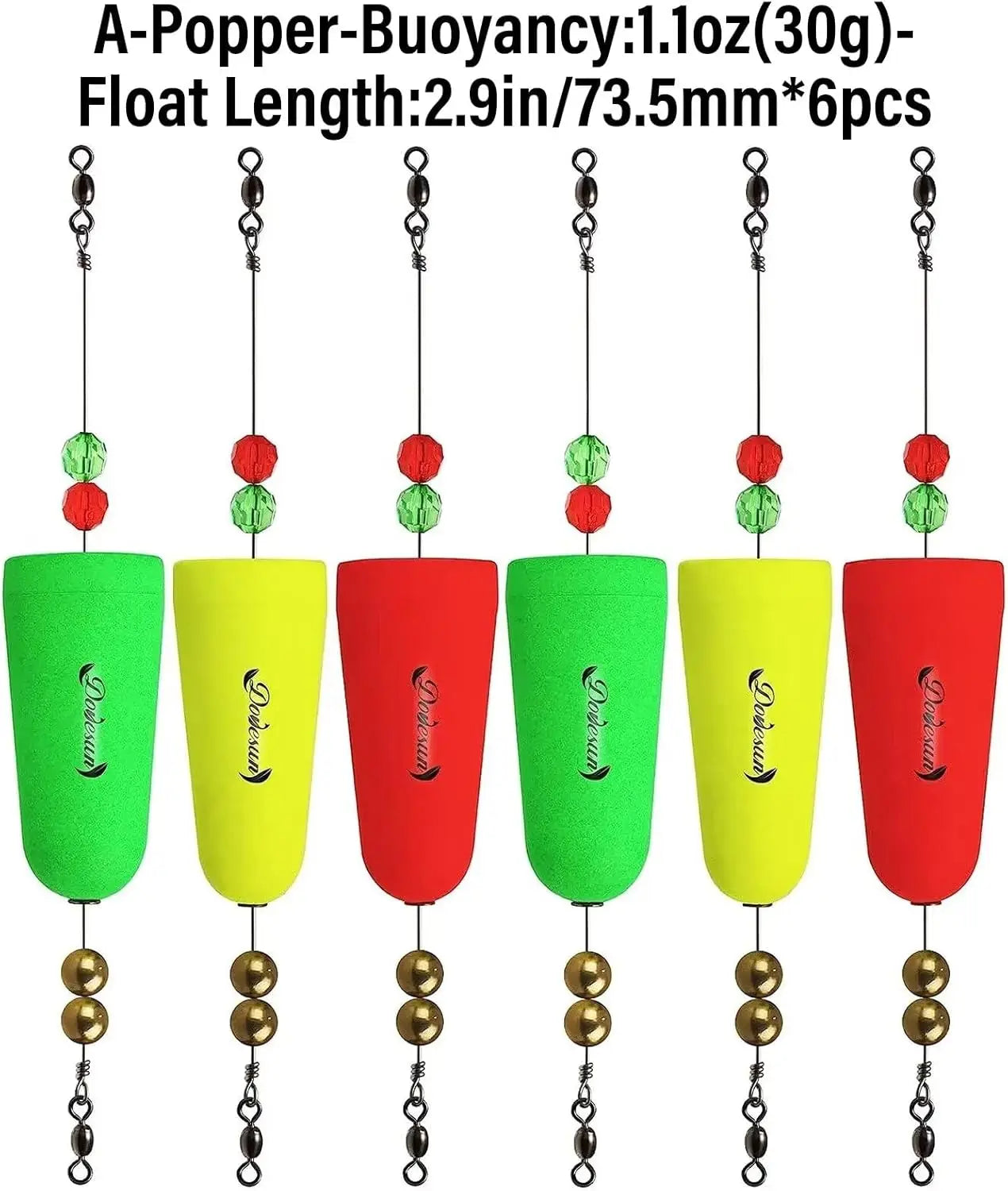 Popping Corks Fishing Floats Set Three Shapes Three Pcs For Saltwater Freshwater