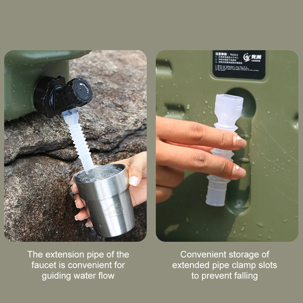 Shunmaii Large Capacity Camping Water Bucket With Detachable Faucet