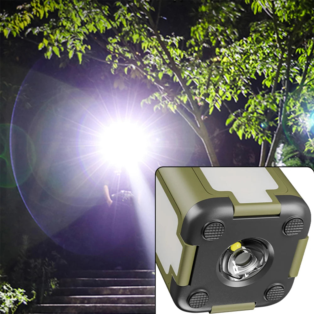 Foldable Solar Camping Lantern With Rechargeable Power Bank