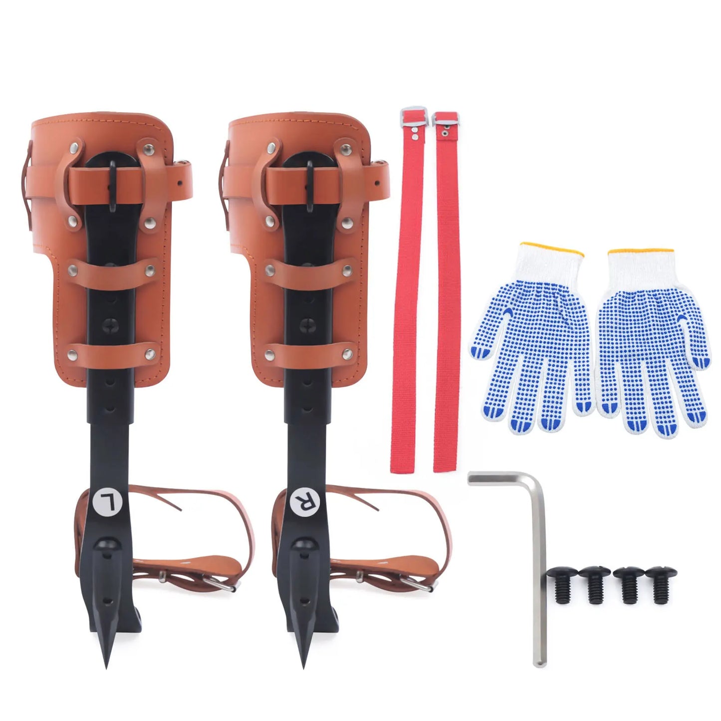 Tree Climbing Spike Set Climber Gaffs With Strap Adjustable 100kg