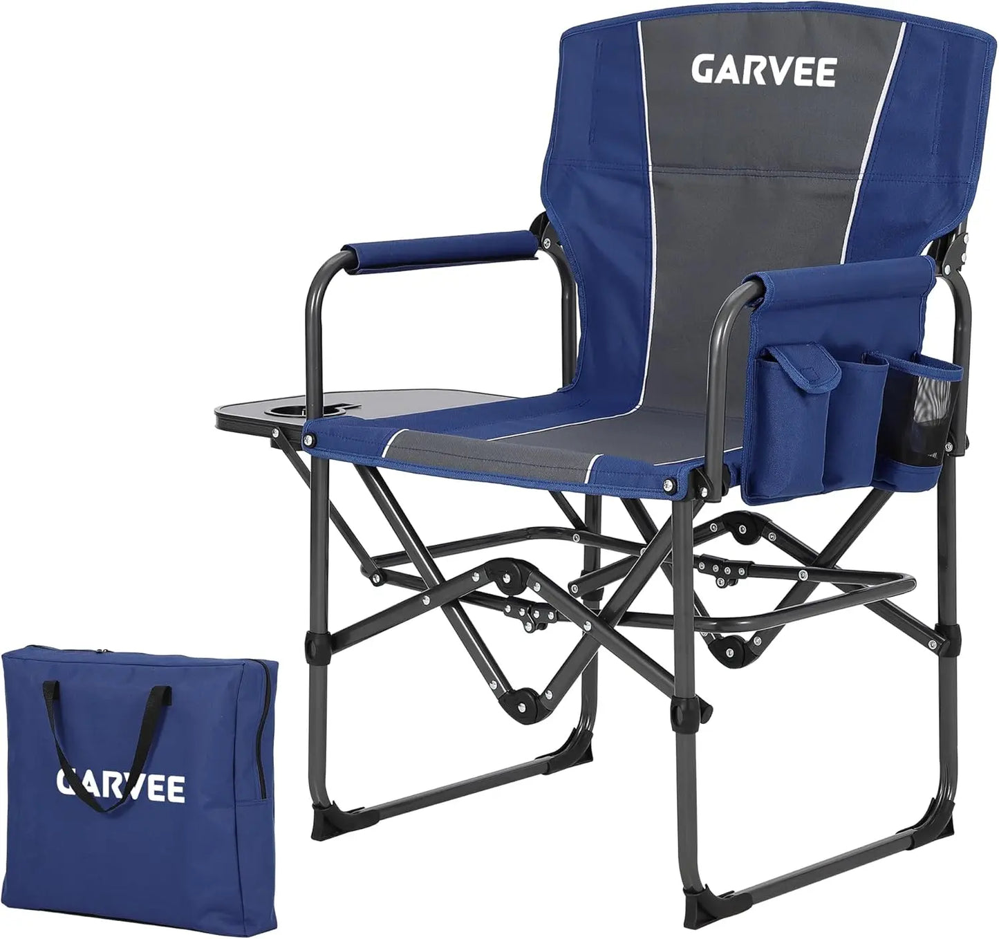 HiMISS Oversized Heavy Duty Folding Directors Chair 400 Lbs Capacity