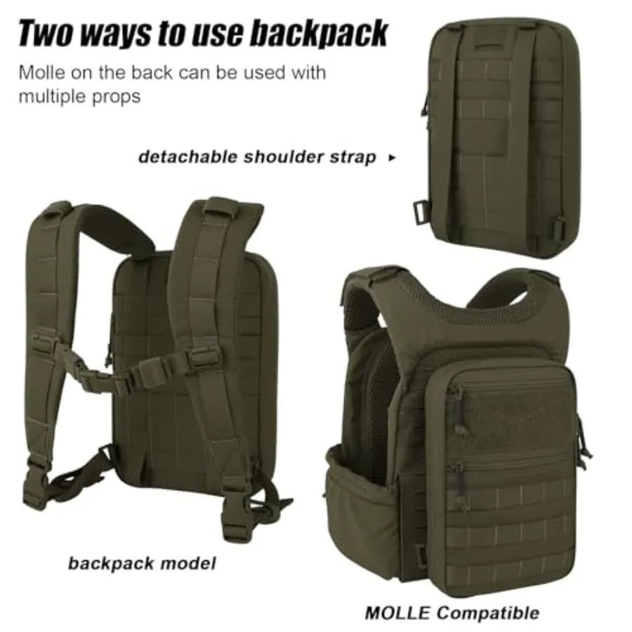 Tactical Molle Hydration Pack Lightweight Water Reservoir For Hiking