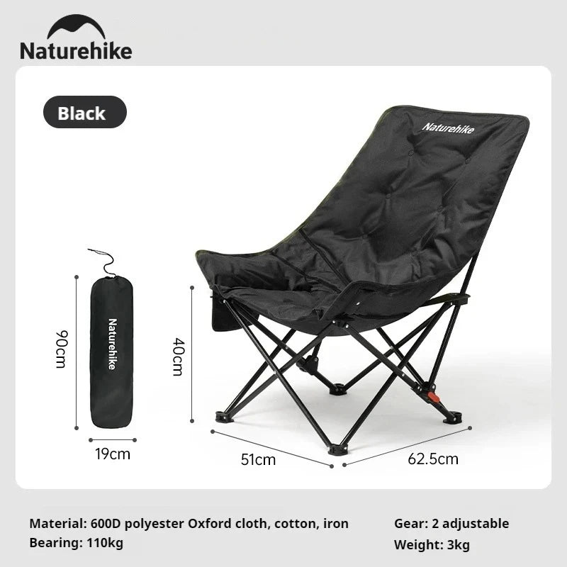 Naturehike High Back Moon Chair Camping Folding Lounge Seat