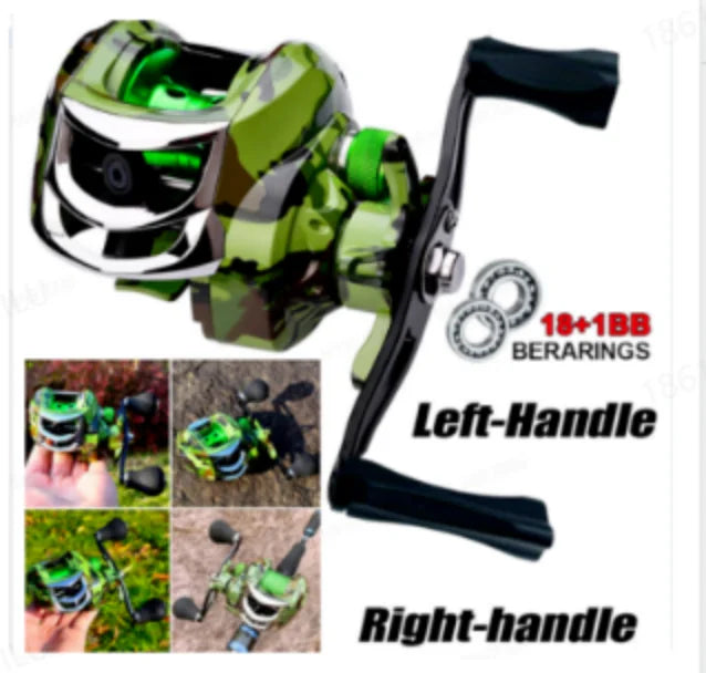 Baitcasting Fishing Reel WK1000 Ratio 7.2:1 Max Drag 8kg