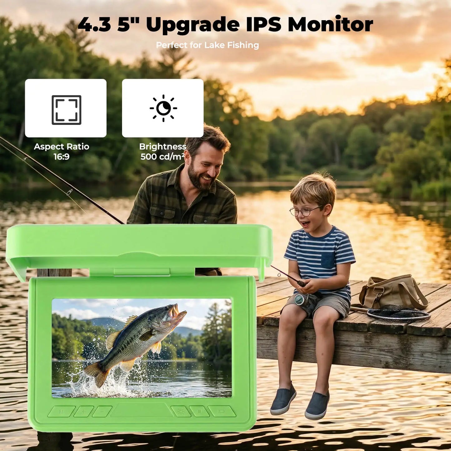 Portable Underwater Fish Finder IP68 Waterproof With IR Night Vision