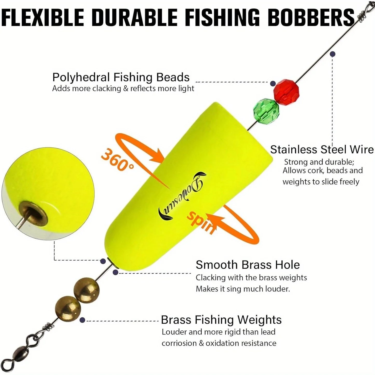 Popping Corks Fishing Floats Set Three Shapes Three Pcs For Saltwater Freshwater