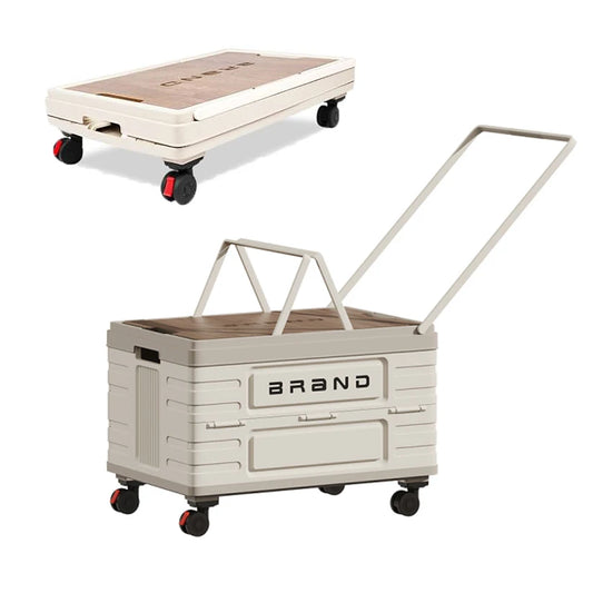 360 Degree Rotating Foldable Storage Cart With Four Silent Wheels Heavy Duty