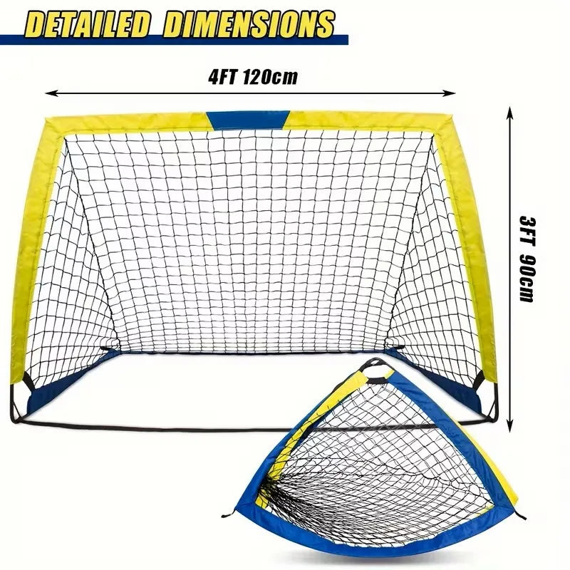 Portable Soccer Goals Two Pack for Backyard or Indoor Use