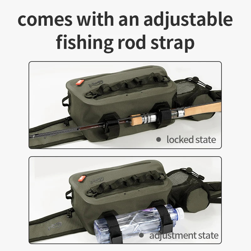 LINNHUE Waterproof Fishing Tackle Bag Fanny Pack