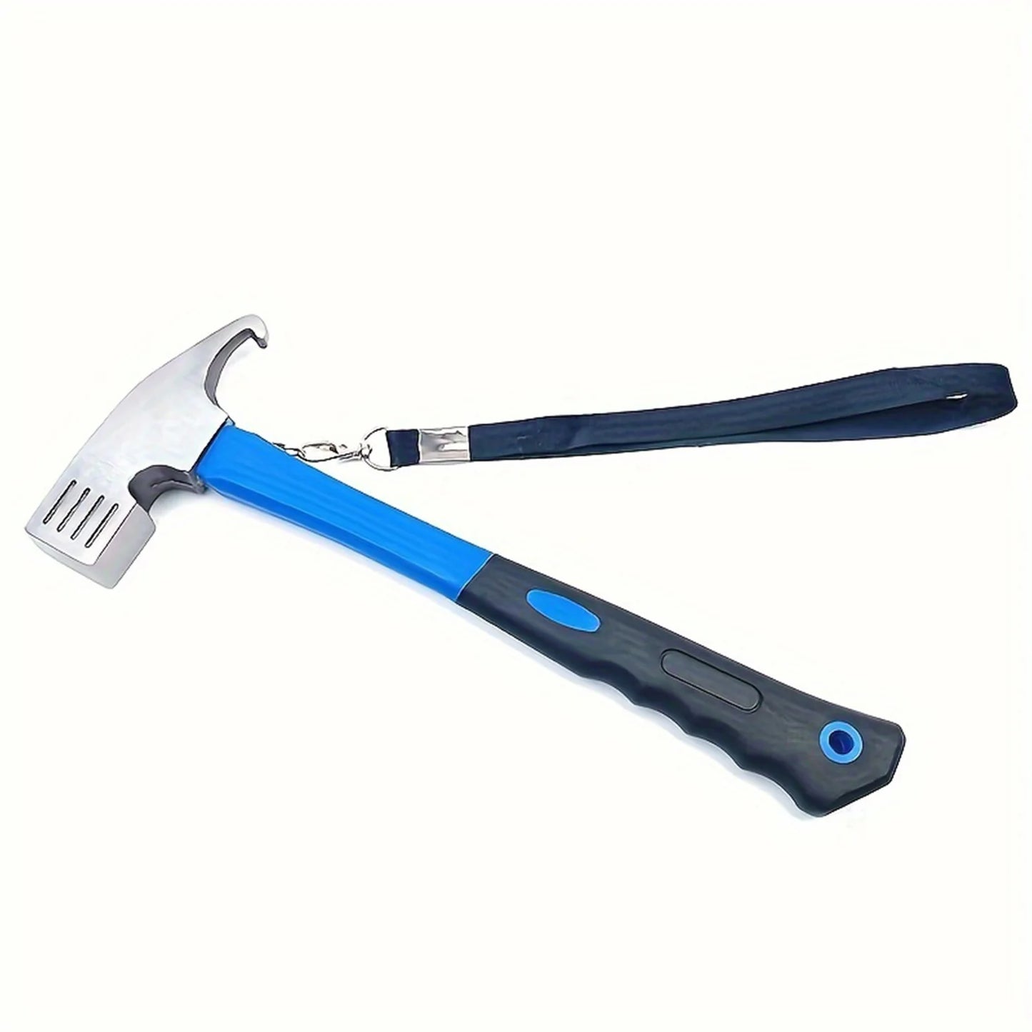 Camping Hammer With Tent Stake Remover Ergonomic Rubber Grip