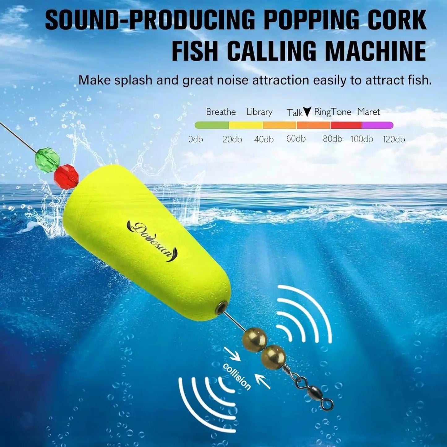 Popping Corks Fishing Floats Set Three Shapes Three Pcs For Saltwater Freshwater