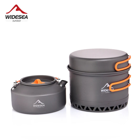 Widesea Camping Cookware Set Outdoor Cooking Pot Kettle