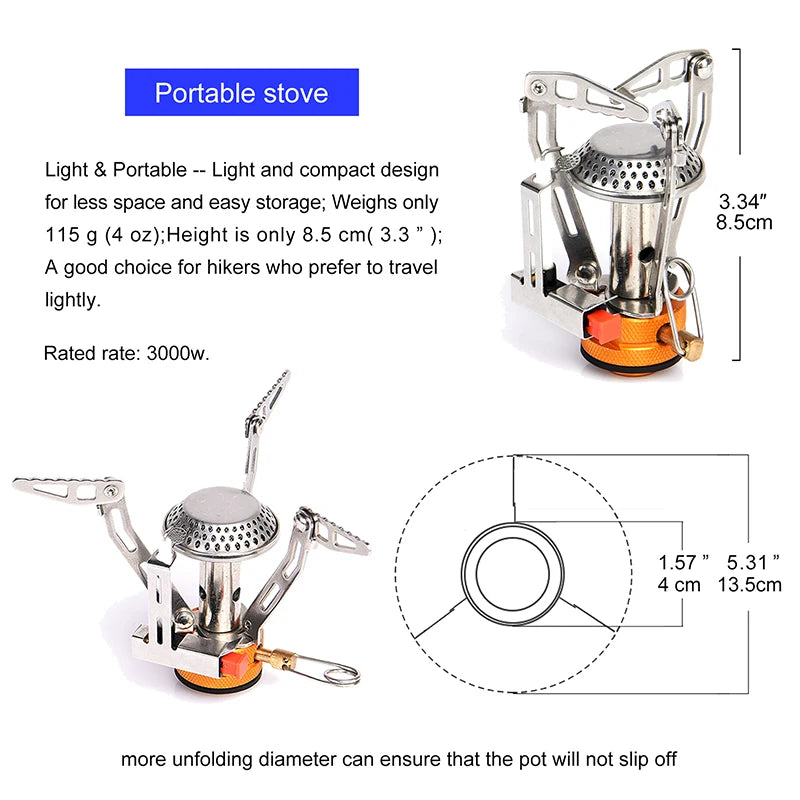 Widesea Camping Cookware Set Portable Aluminum Alloy Folding Kitchen Utensils