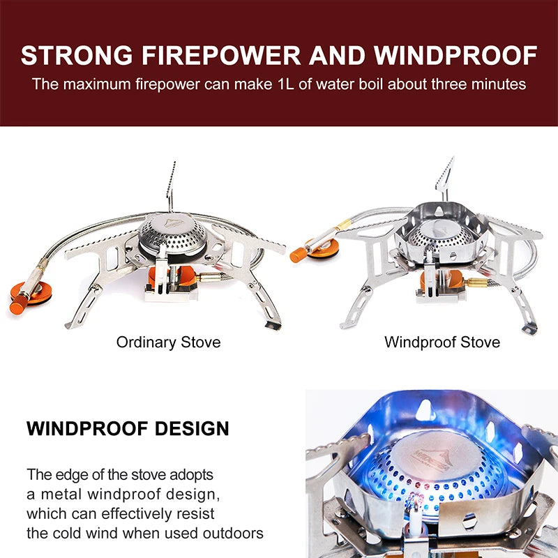 Widesea Windproof Camping Gas Burner And Outdoor Cooking Stove