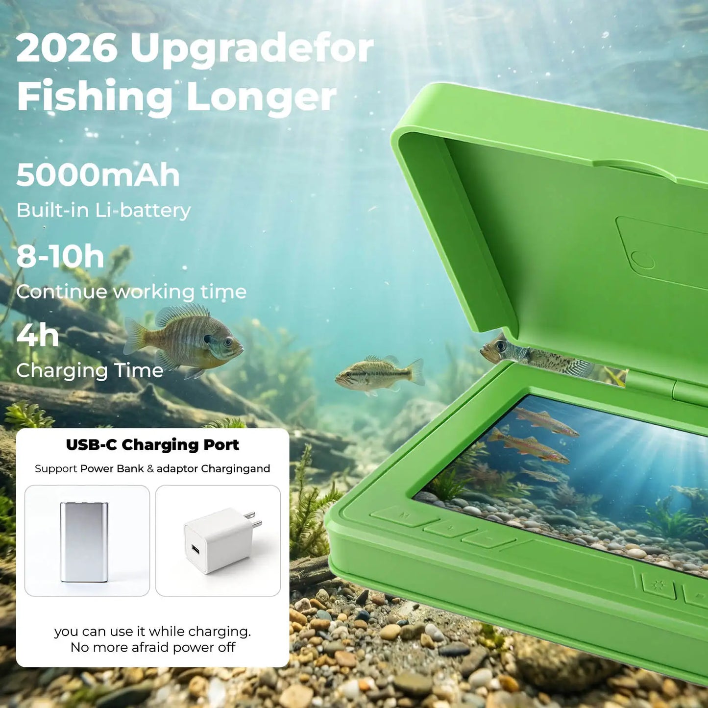 Portable Underwater Fish Finder IP68 Waterproof With IR Night Vision