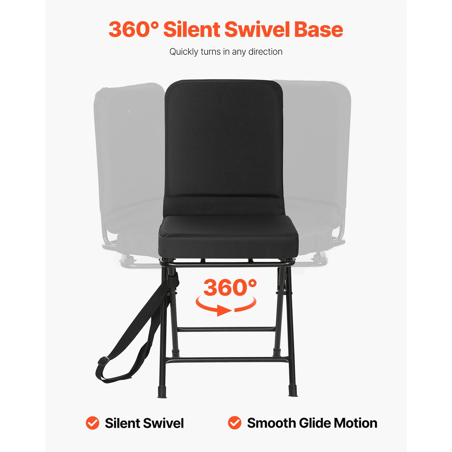 VEVOR Hunting Blind Chair 360 Degree Silent Swivel Foldable