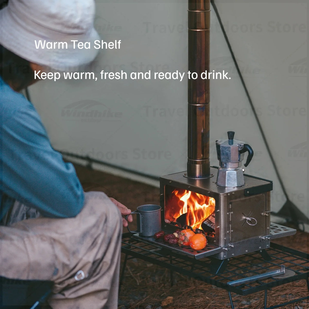 Naturehike Travel Portable Wood Stove Tent Heater With Chimney