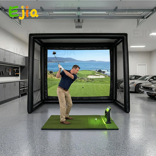 Ejia Inflatable Golf Simulator Enclosure With Projection Screen