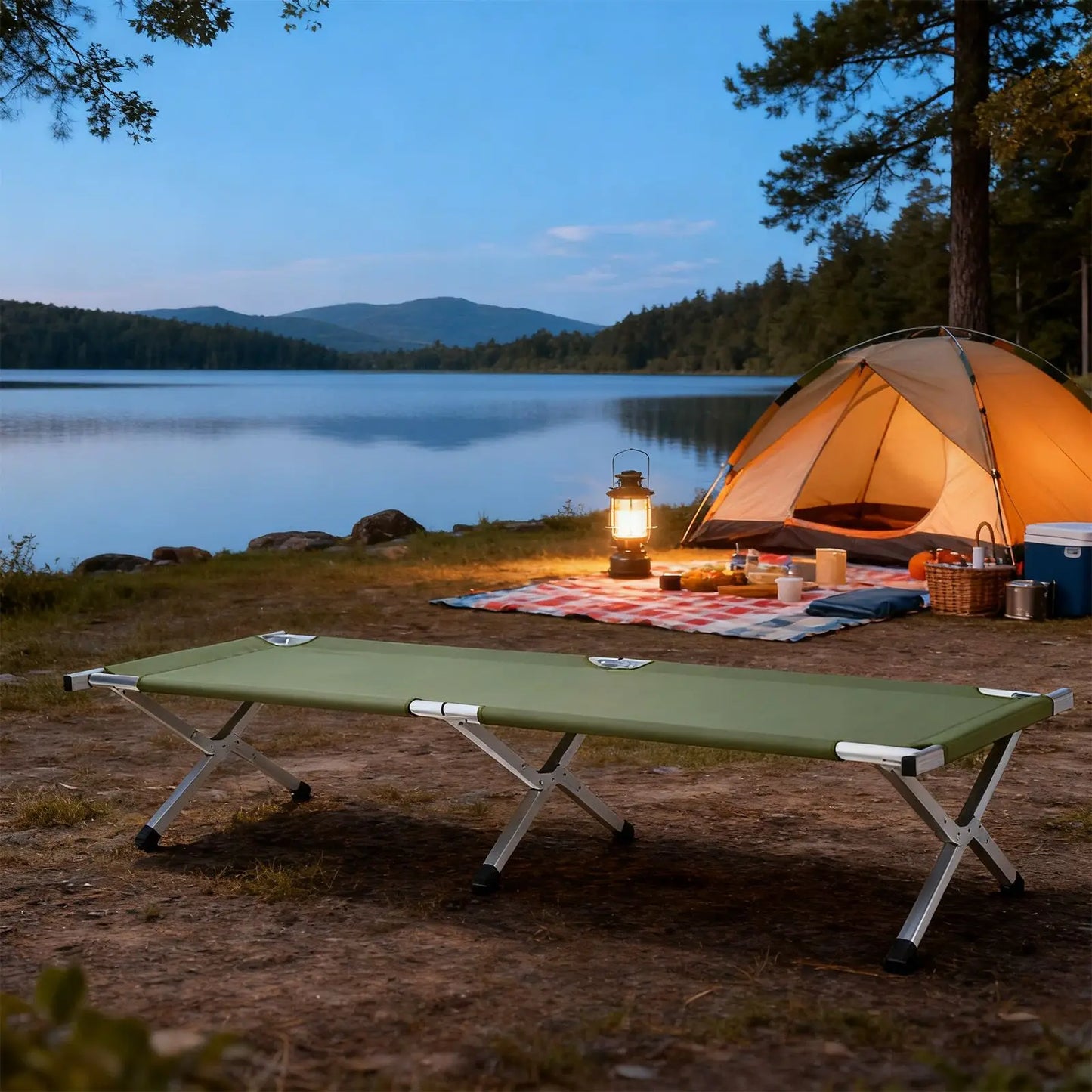 RHB03A Portable Folding Camping Cot With Carrying Bag