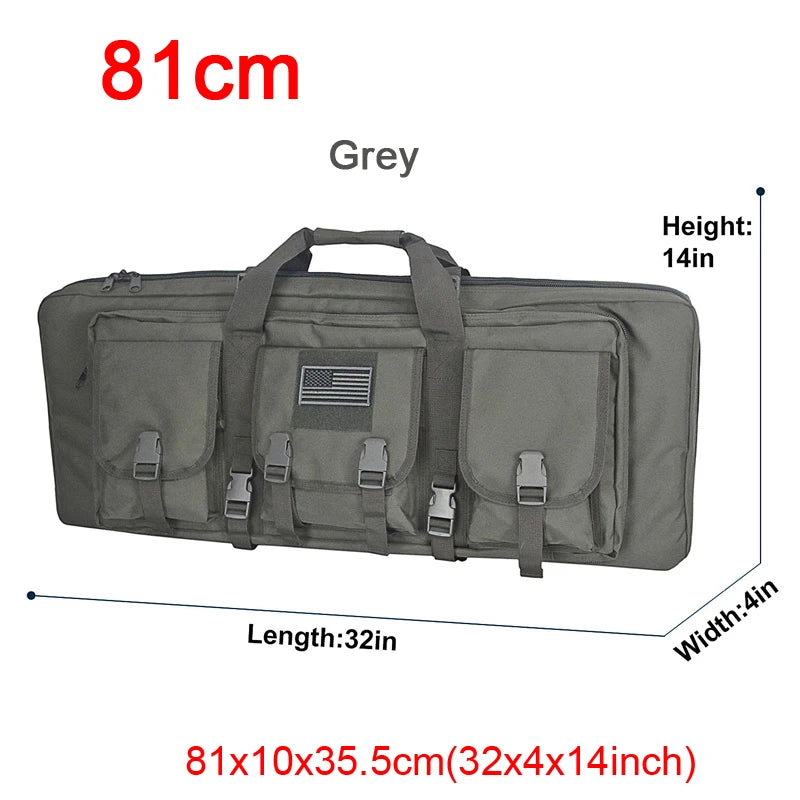 LQARMY Tactical Double Rifle Case Molle Bag Sniper Airsoft Gun