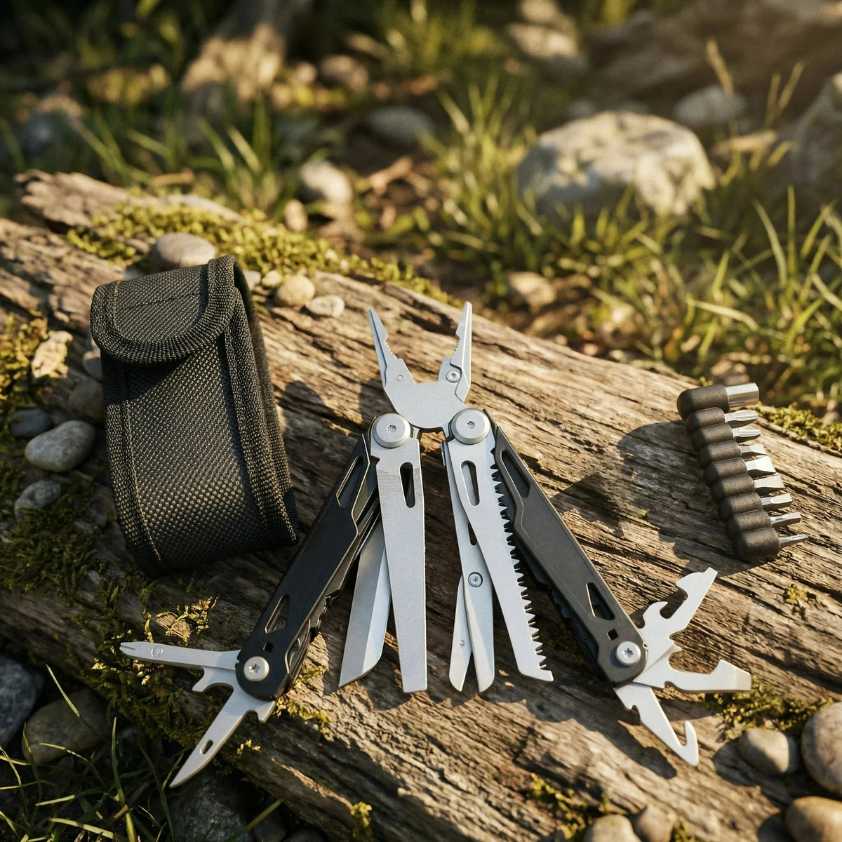 Stainless Steel Survival Multitool Pliers with Saw and Scissors