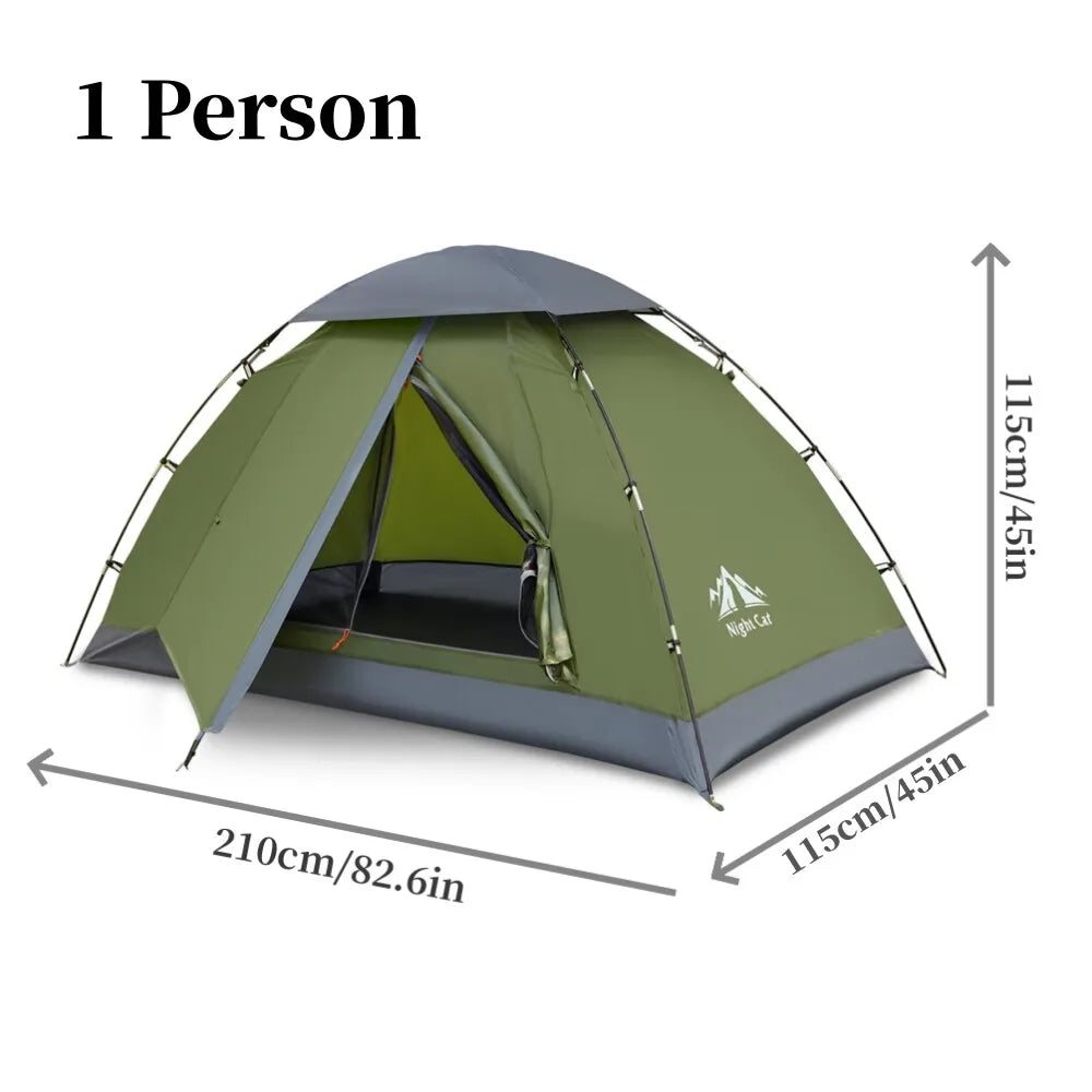 Night Cat Upgraded Backpacking Tent Easy Clip Setup Rainproof Lightweight