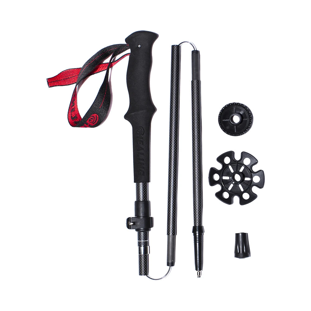 OKHEALING Ultralight Carbon Fiber Trekking Poles Folding