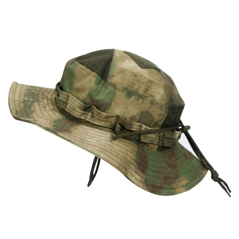 Unisex Breathable Boonie Hat For Outdoor Hiking And Fishing Windproof