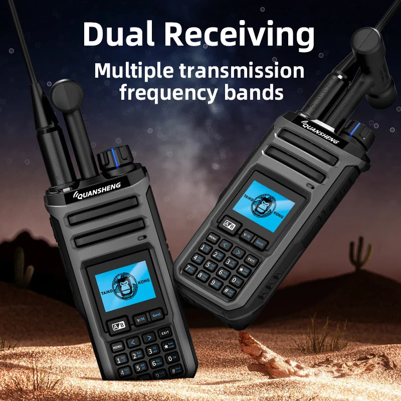 Quan Sheng TK115 10W VHF UHF Dual Band Radio IP55 NOAA Weather Alert