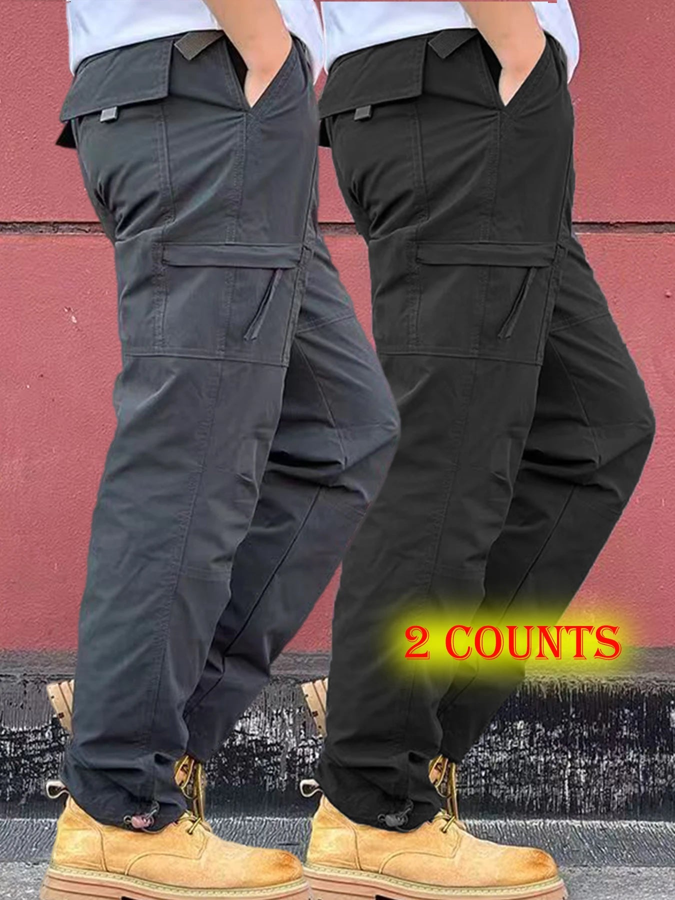 Men Waterproof Cargo Pants For Hiking Multi Pocket Tactical Ripstop