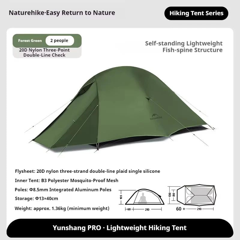 Naturehike Cloud Pro Ultralight Nylon Camping Hiking Tent