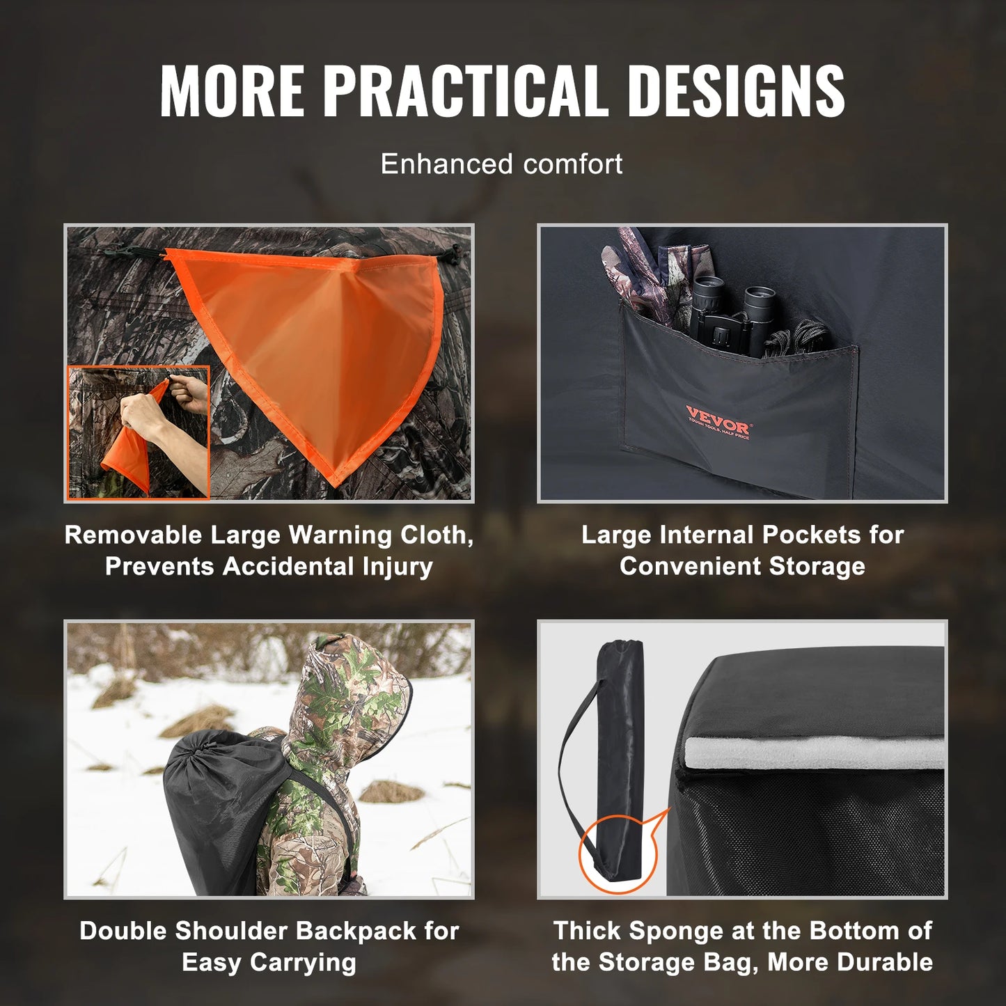 270 Degree See Through Hunting Ground Blind For 1 To 2 People