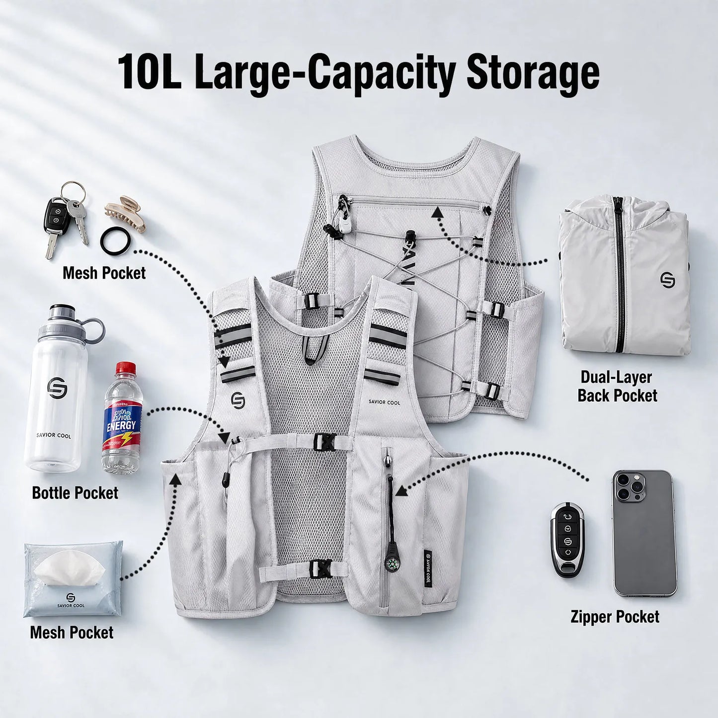 Snow Deer Tactical Cooling Vest With Built In Water Bladder