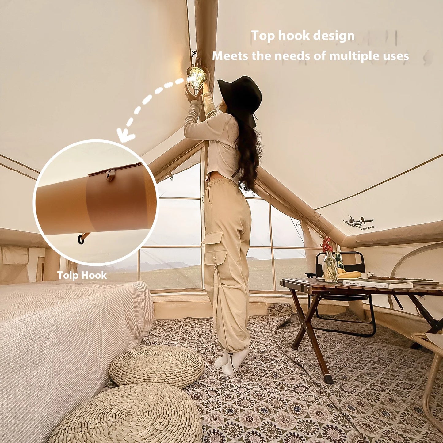 Pakicetus Inflatable Premium Family Tent With Stove Plug