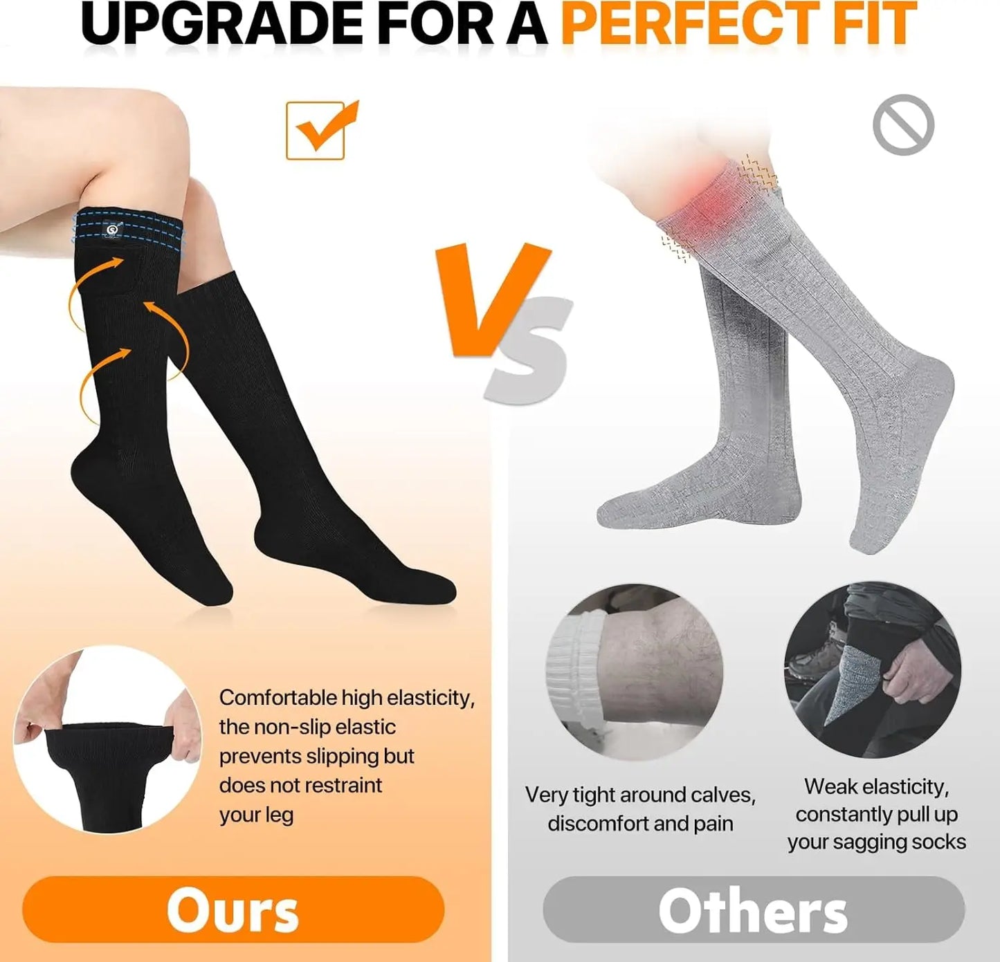 Snow Deer Rechargeable Heated Socks Winter Thermal Gear For Sports