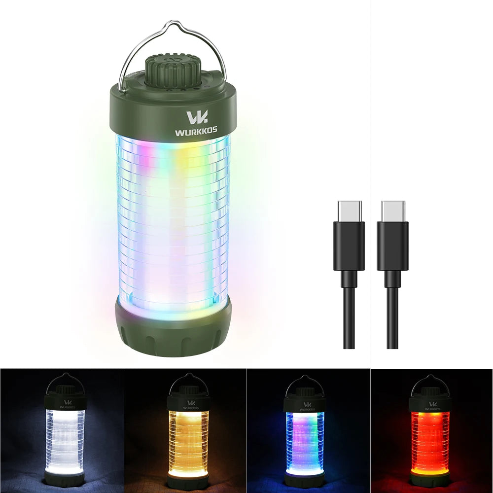 Wurkkos CL01 Camping Lantern 550LM RGB LED Flashlight Waterproof