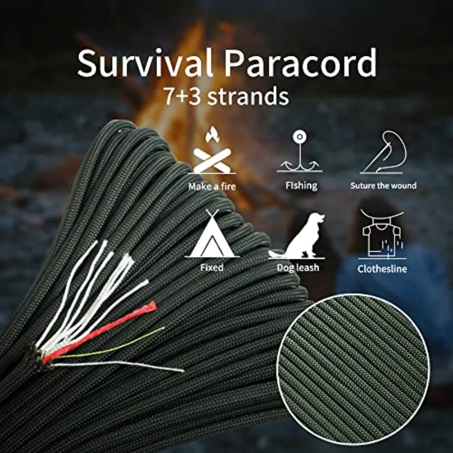 Survival Paracord Parachute Fire Cord Seven Strands Outdoor
