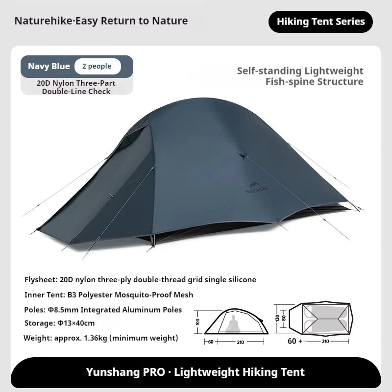Naturehike Cloud Pro Ultralight Nylon Camping Hiking Tent