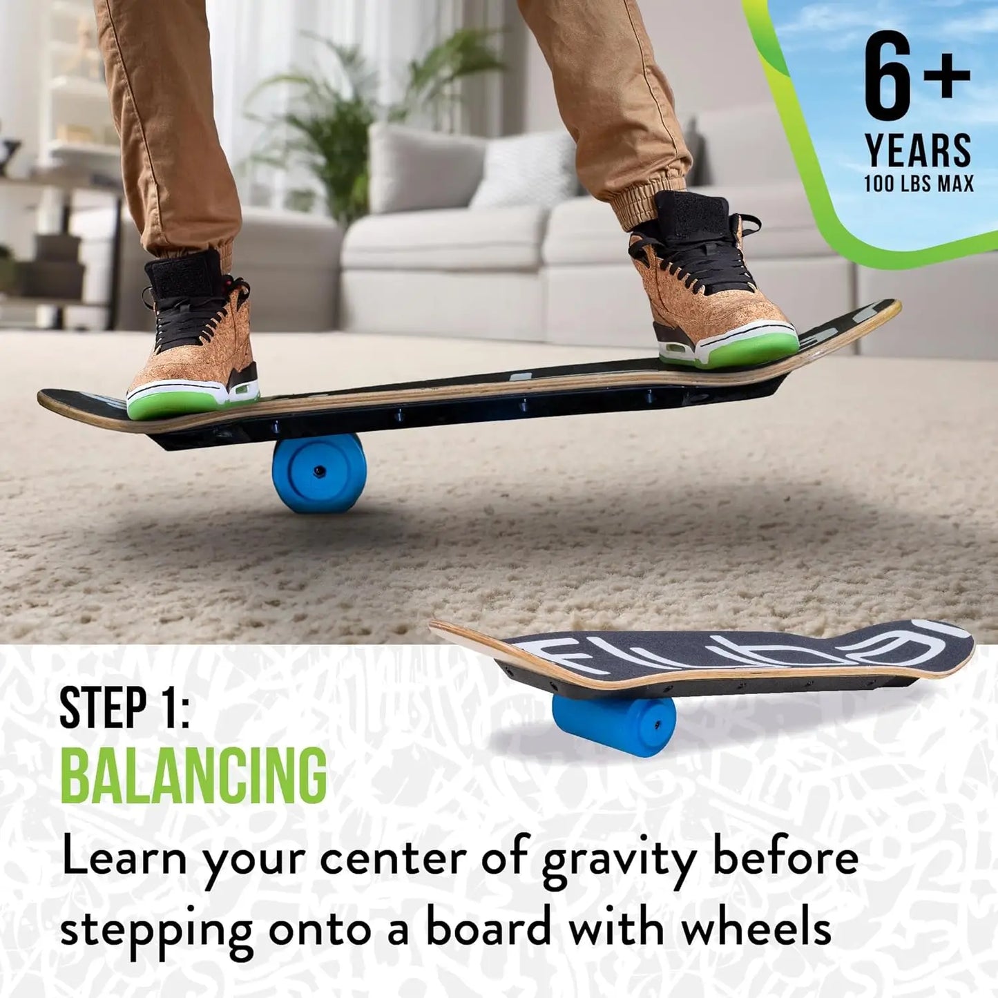 YTYIN Learn To Skate 3 In 1 Complete Skateboard Kit