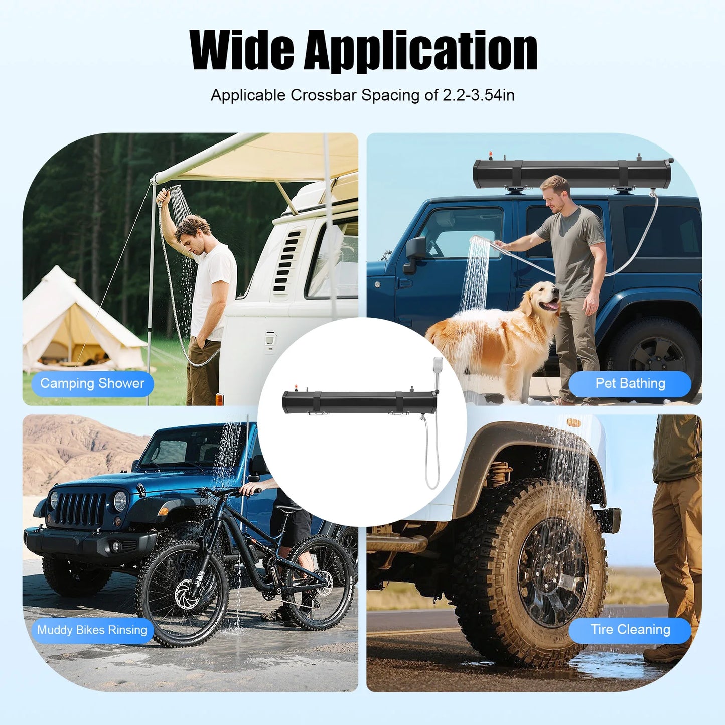 Portable Camping Water Tank For Roof Rack Shower And Outdoor Use