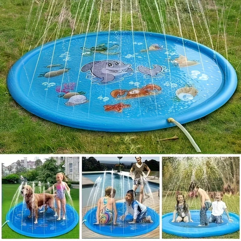 Outdoor Heavy Duty Pet Bath Basin with Water Spray Dog Cooling