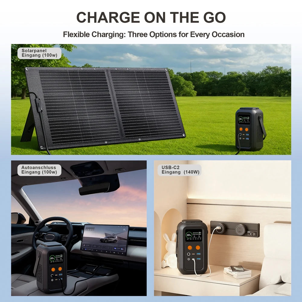 CTOLITY 200W Power Station Camping 192Wh Lifepo4 Battery