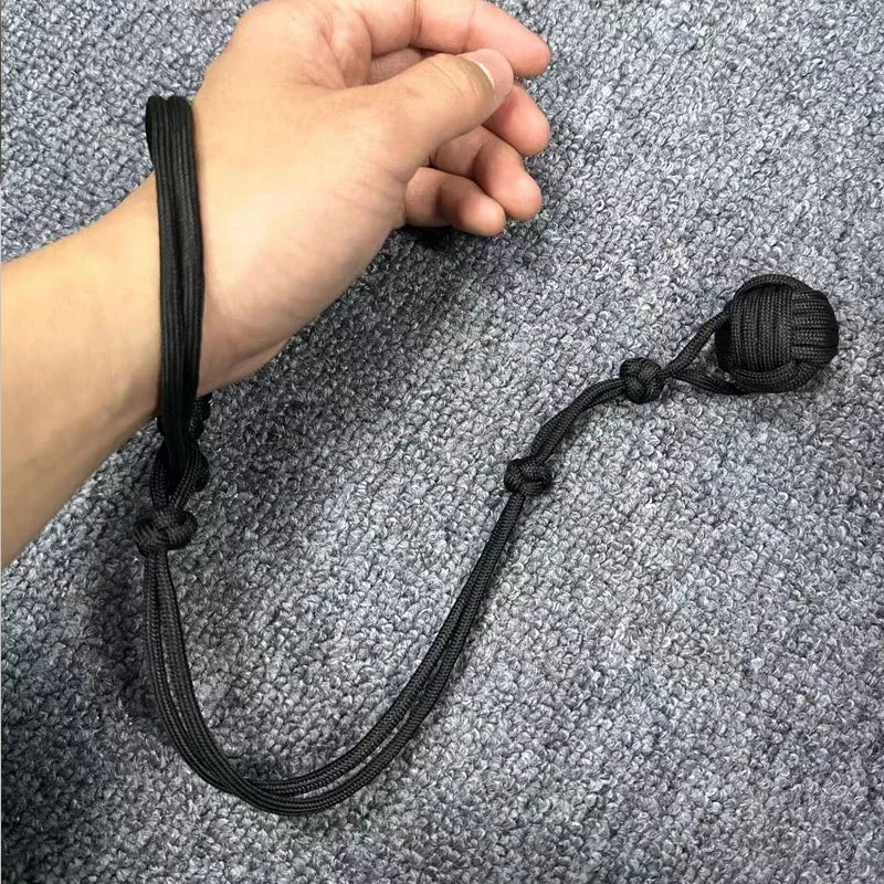 EDC Monkey Fist Keychain With Steel Ball For Self Defense
