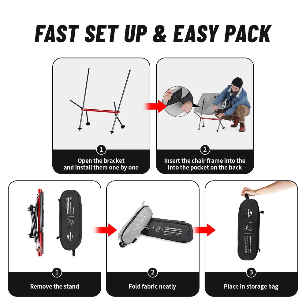 Naturehike Ultralight Folding Camping Chair YL05 YL06 Outdoor Beach Chair