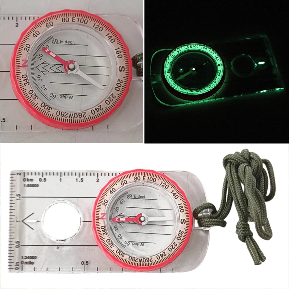 Luminous Expedition Compass High Accuracy Outdoor Survival For Hiking