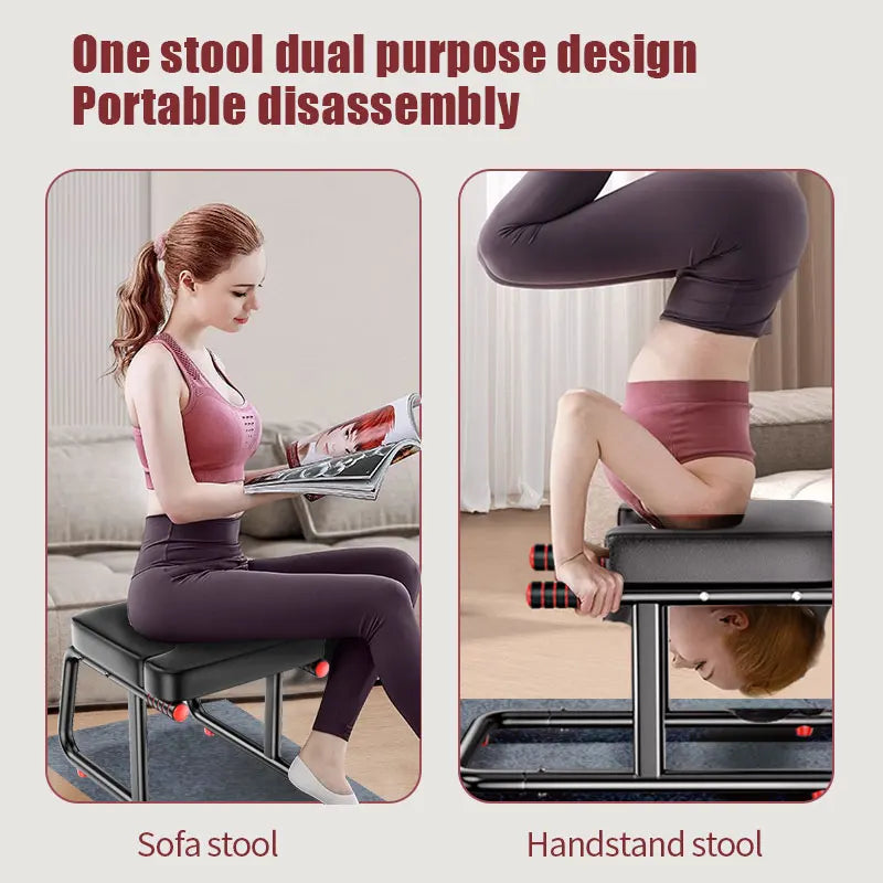 KBQ Inverted Stool With Double Armrests For Yoga Balance Training