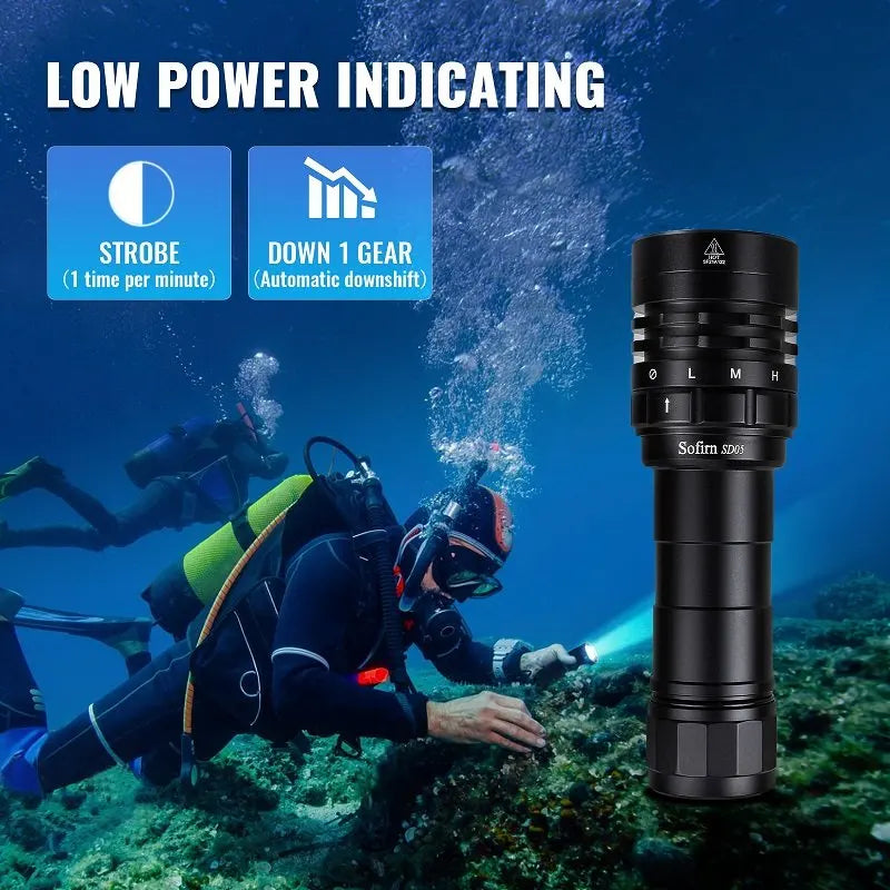 Sofirn SD05 Scuba Diving Flashlight XHP50.2 3000 Lumen Dive Torch