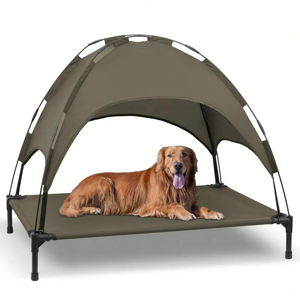 Outdoor Canopy Dog Bed Cot With Removable Shade Tent