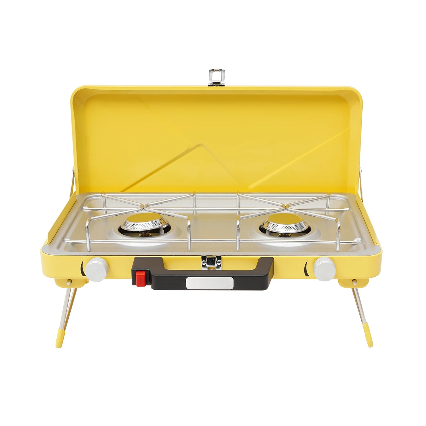 Portable Outdoor Gas Stove 2 Burner With Windshield