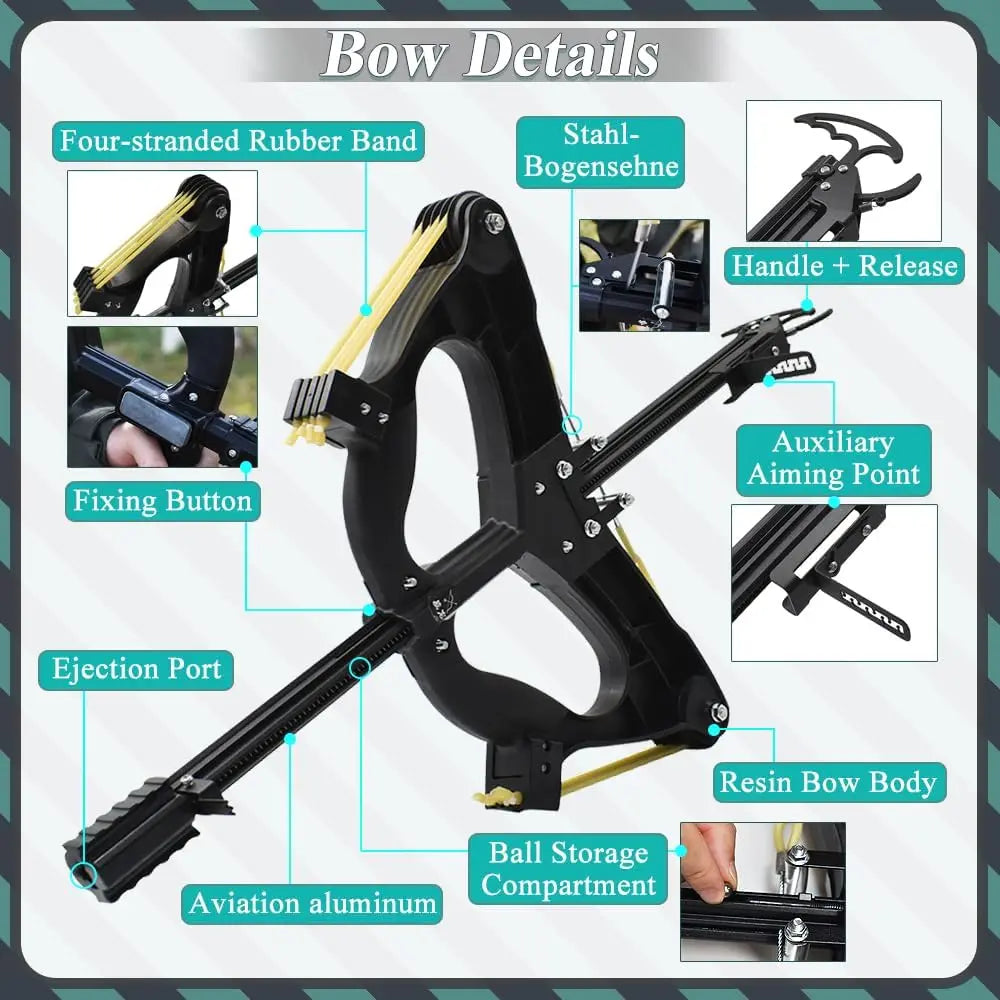 Compound Slingshot Bow Set For Adults With Continuous Shooting Outdoor